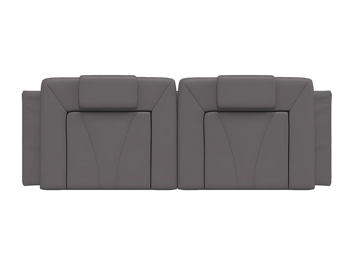 Coussin de tête de lit gris 140 cm similicuir