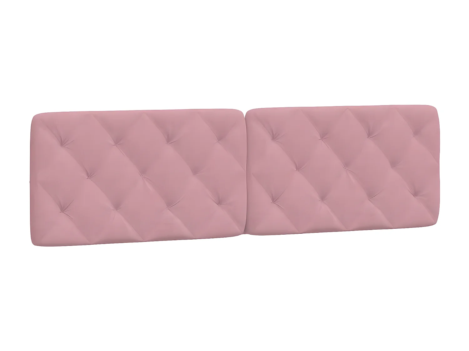 Cabecero de cama acolchado terciopelo rosa 180 cm