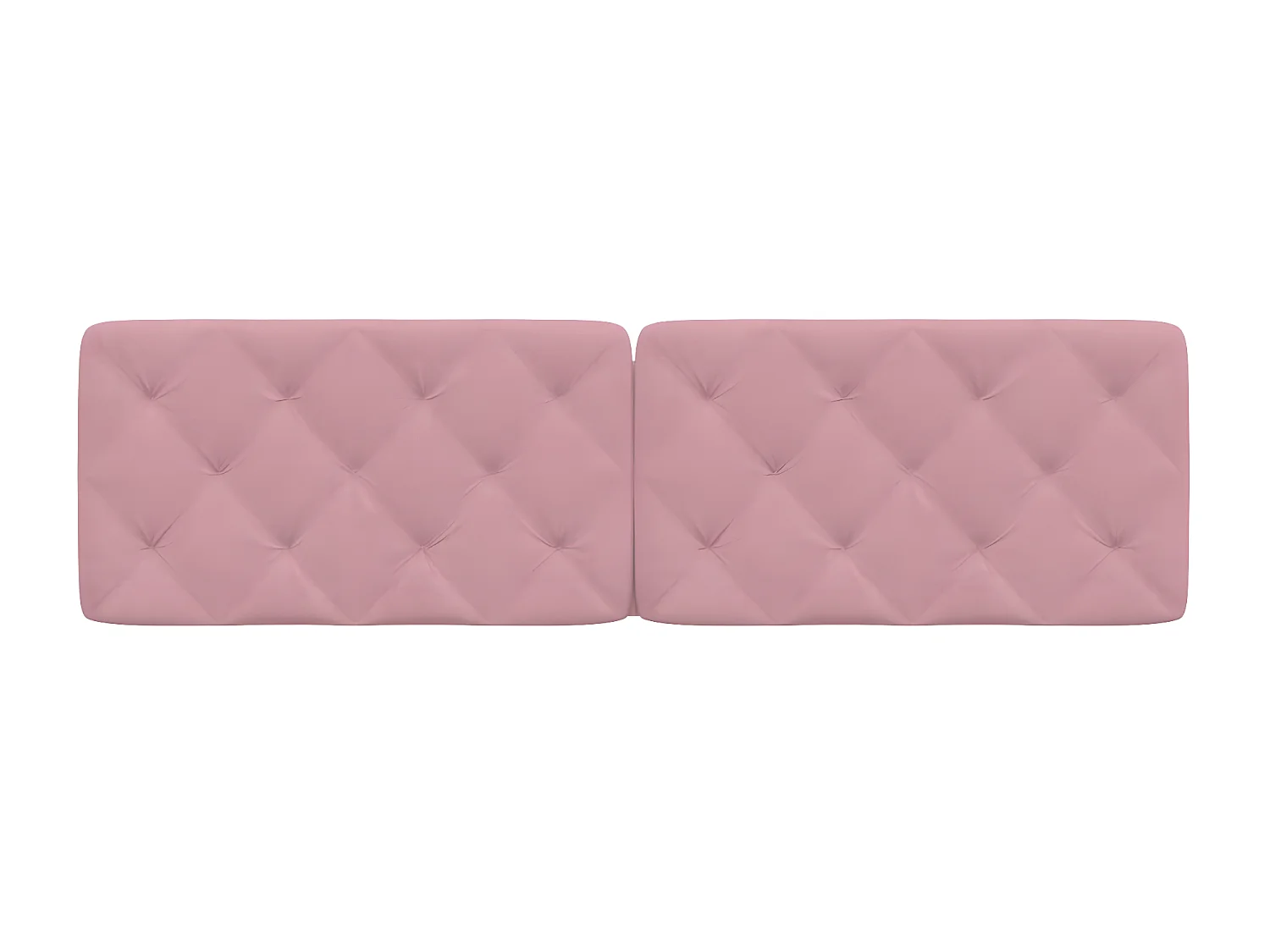 Cabecero de cama acolchado terciopelo rosa 180 cm