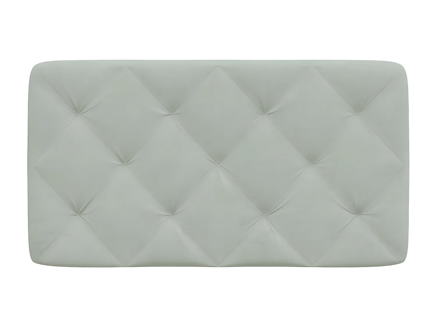 Coussin de tête de lit gris clair 80 cm velours