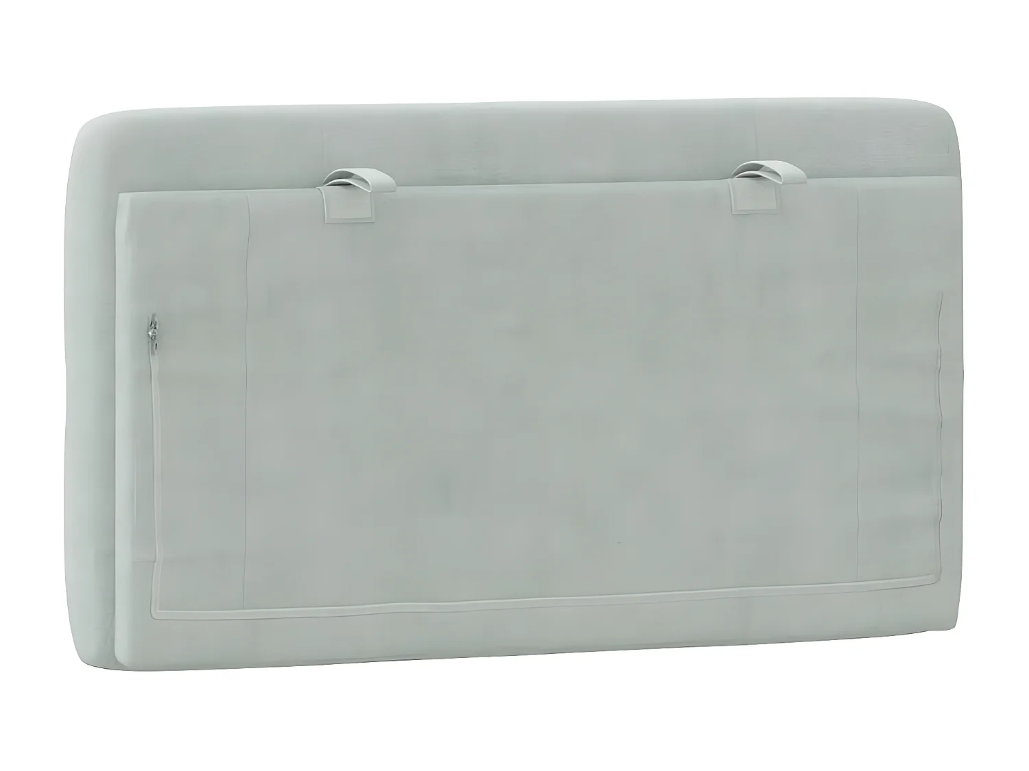 Coussin de tête de lit gris clair 80 cm velours