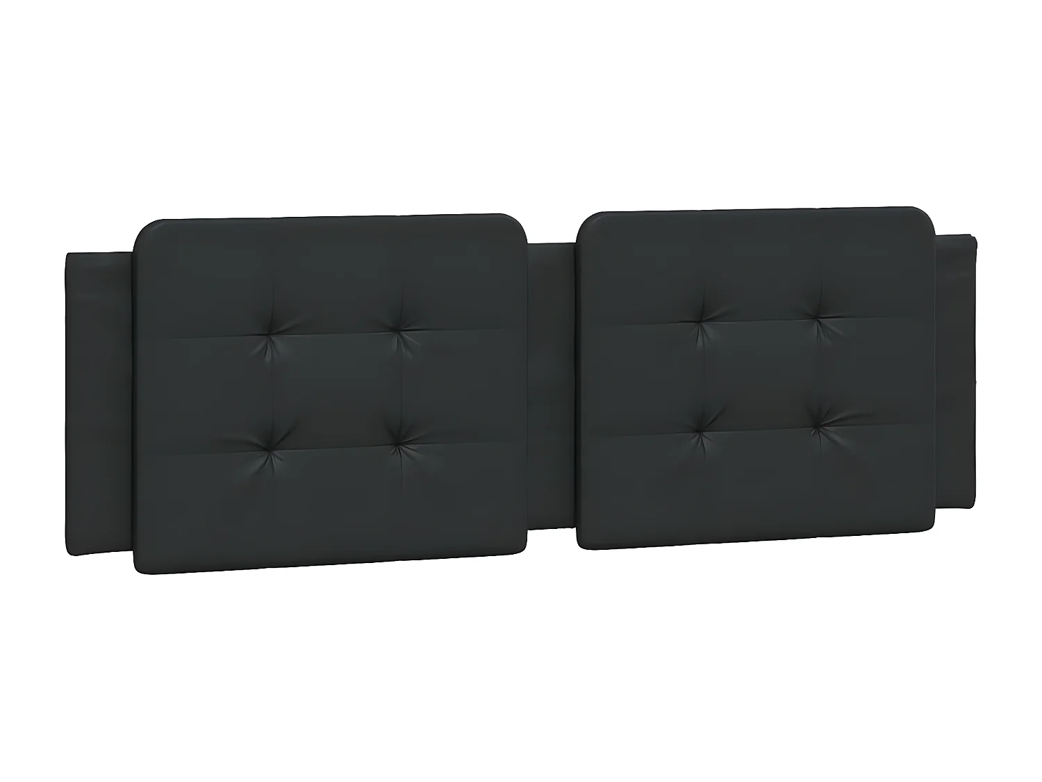 Coussin de tête de lit noir 160 cm similicuir