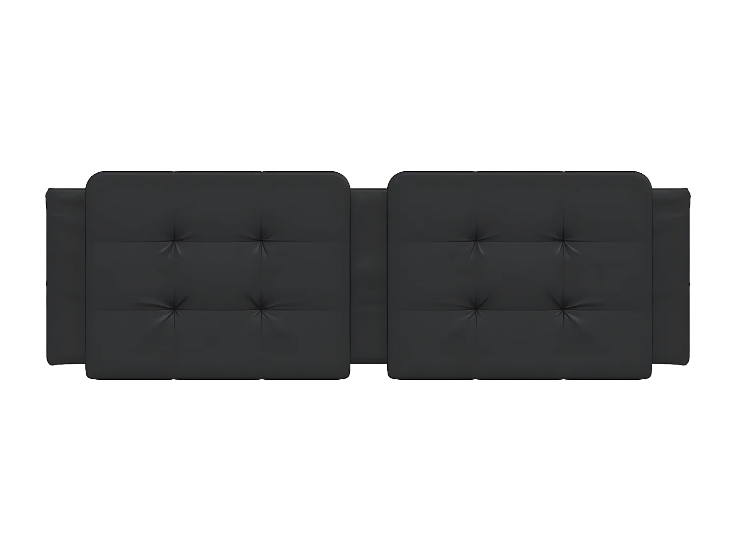 Coussin de tête de lit noir 160 cm similicuir