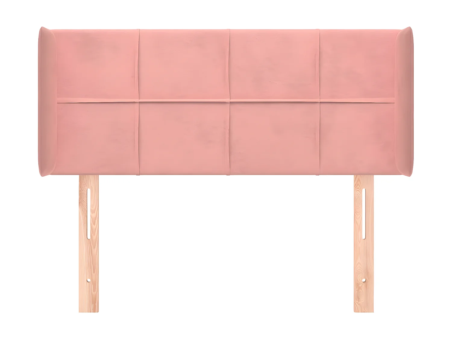 Tête de lit avec oreilles Rose 103x16x78/88 cm Velours