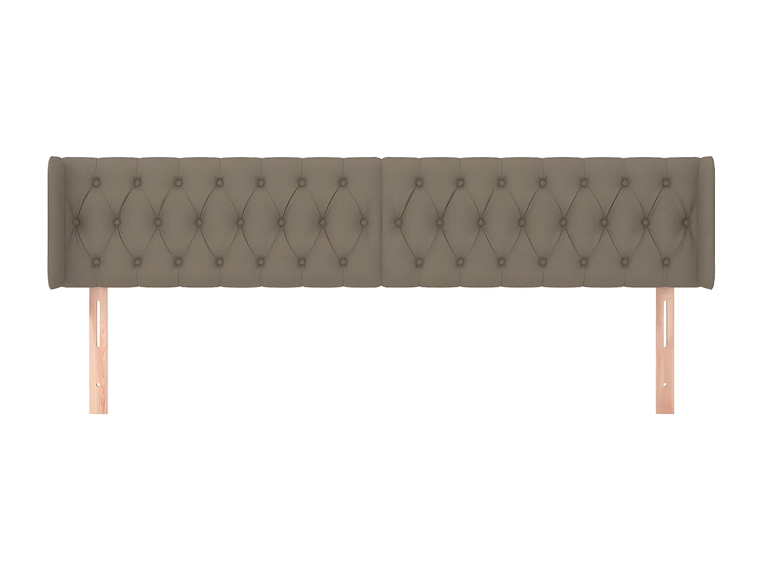Tête de lit avec oreilles Taupe 183x16x78/88 cm Tissu
