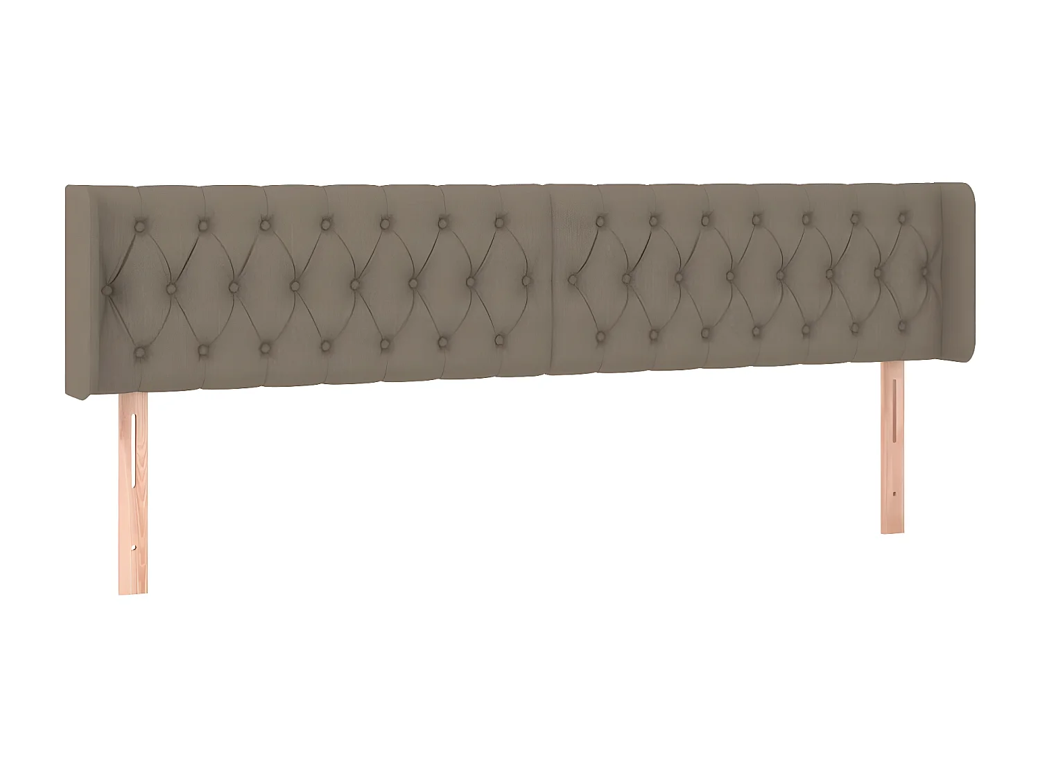 Tête de lit avec oreilles Taupe 183x16x78/88 cm Tissu