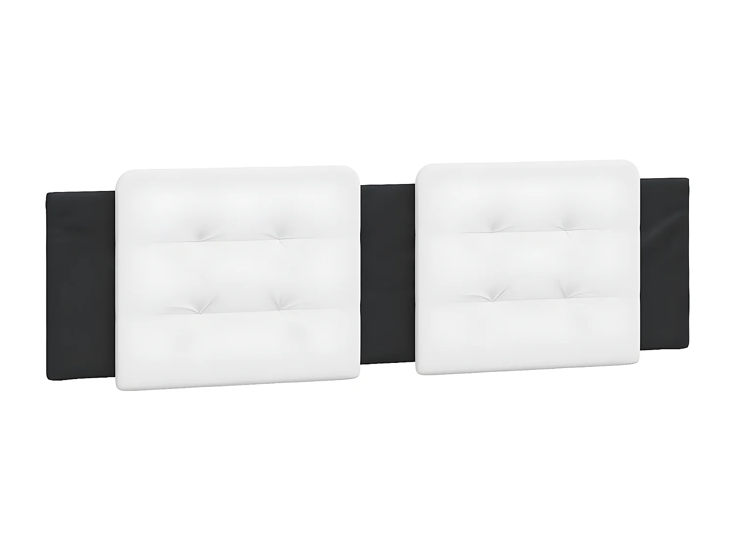 Coussin de tête de lit blanc et noir 180 cm similicuir