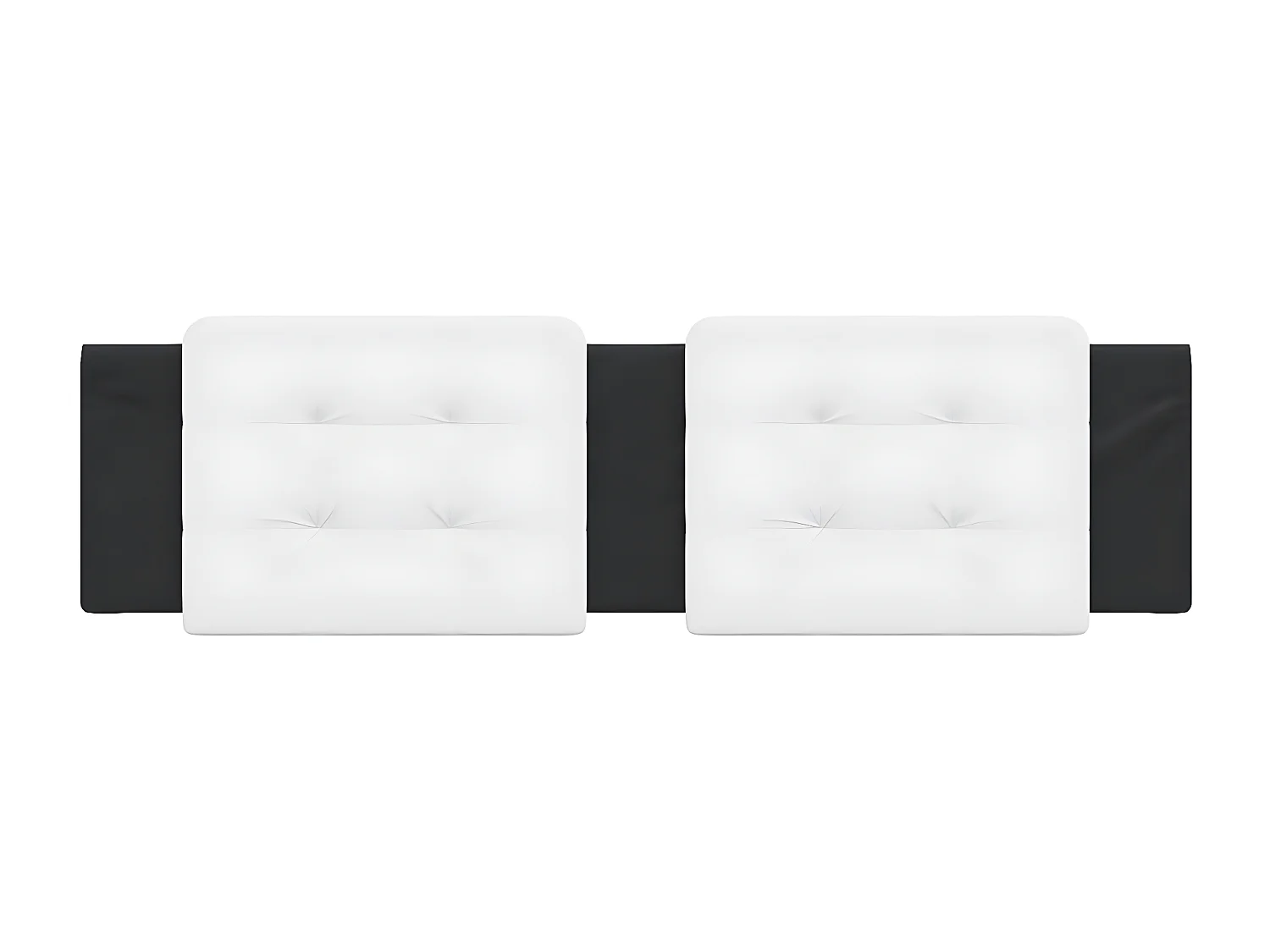 Coussin de tête de lit blanc et noir 180 cm similicuir
