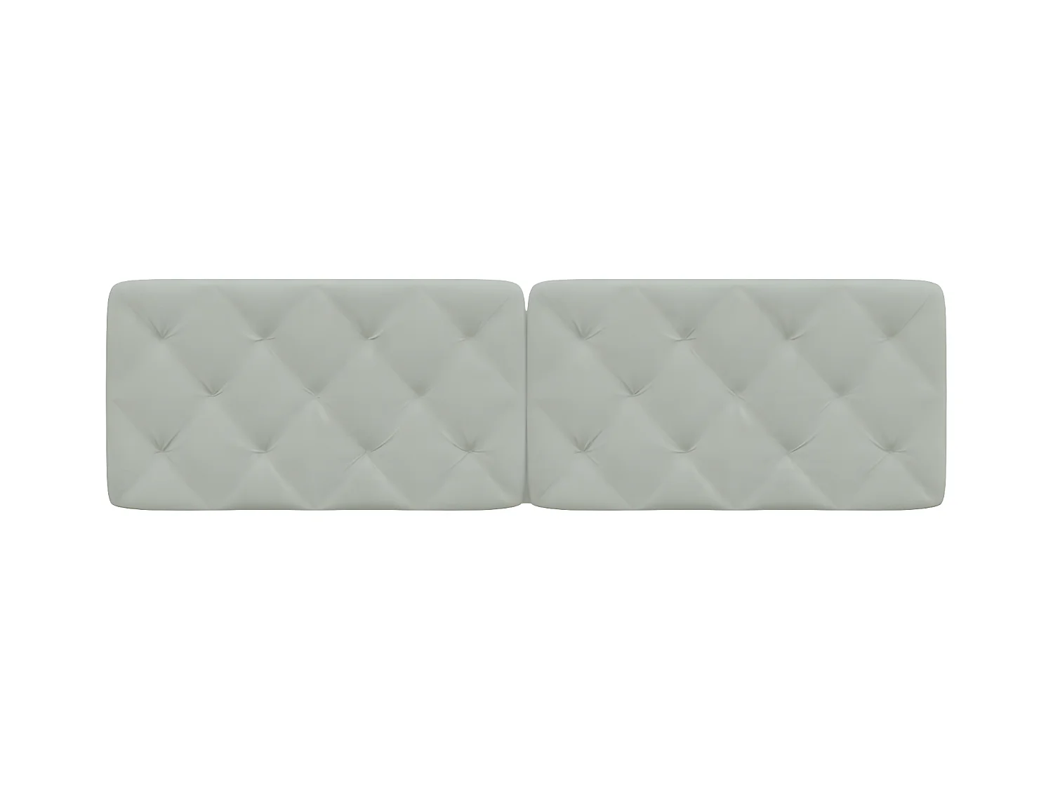 Coussin de tête de lit gris clair 180 cm velours