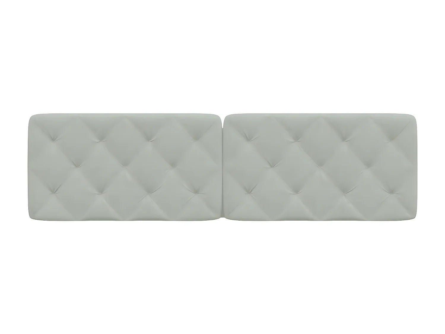 Coussin de tête de lit gris clair 180 cm velours