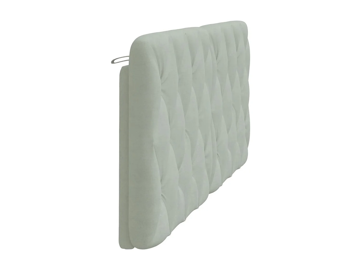 Coussin de tête de lit gris clair 180 cm velours