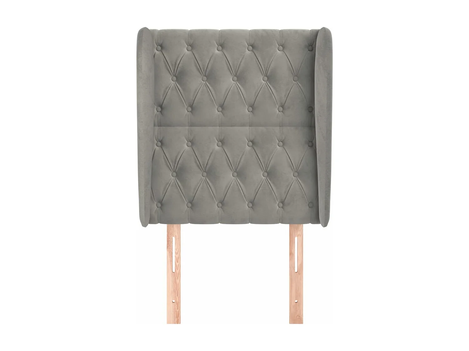 Tête de lit avec oreilles Gris clair 83x23x118/128 cm Velours