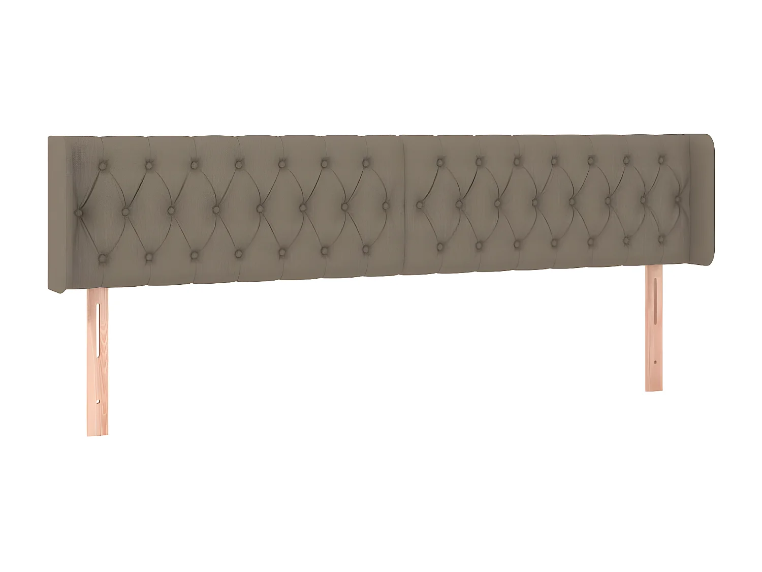 Tête de lit avec oreilles Taupe 203x16x78/88 cm Tissu