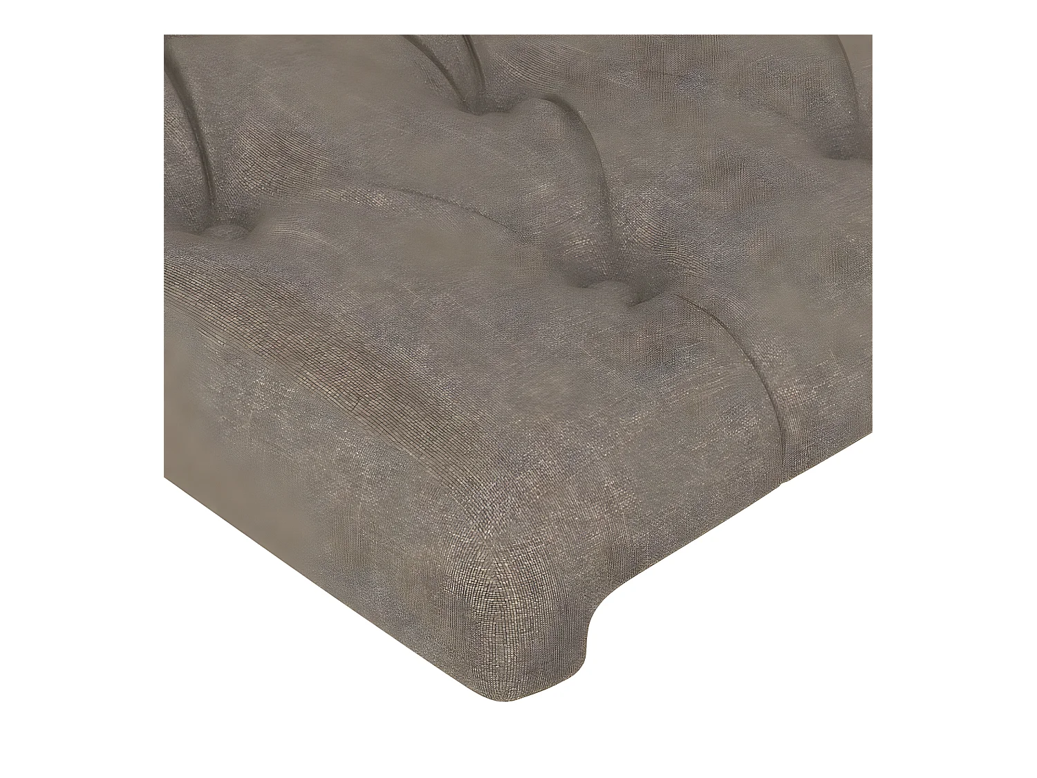 Tête de lit avec oreilles Taupe 203x16x78/88 cm Tissu