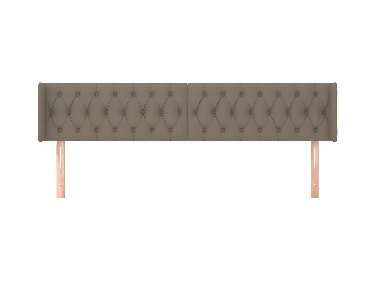 Tête de lit avec oreilles Taupe 203x16x78/88 cm Tissu