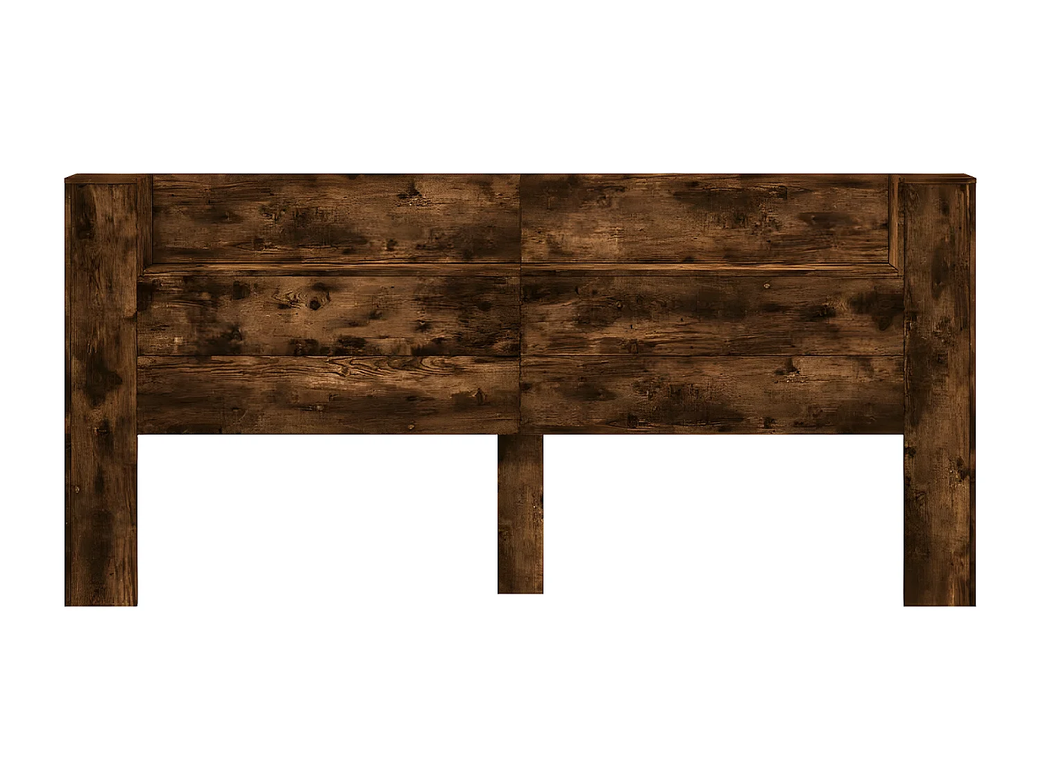 Armoire tête de lit avec LED chêne fumé 220x16,5x103,5 cm