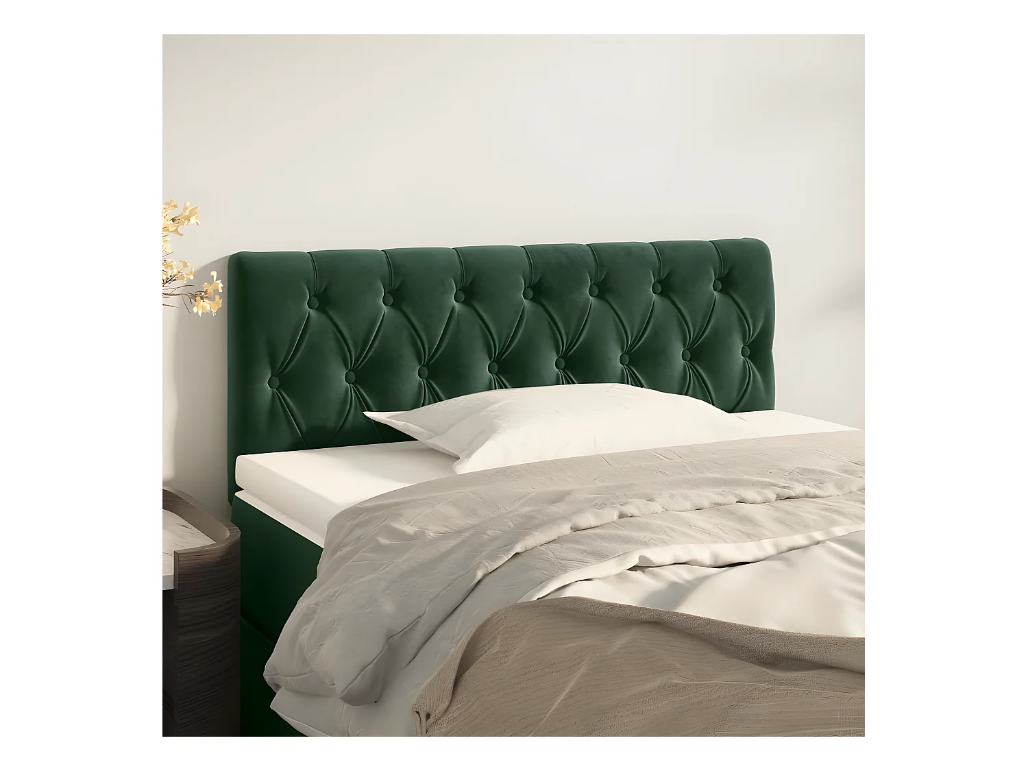 Tête de lit Vert foncé 90x7x78/88 cm Velours