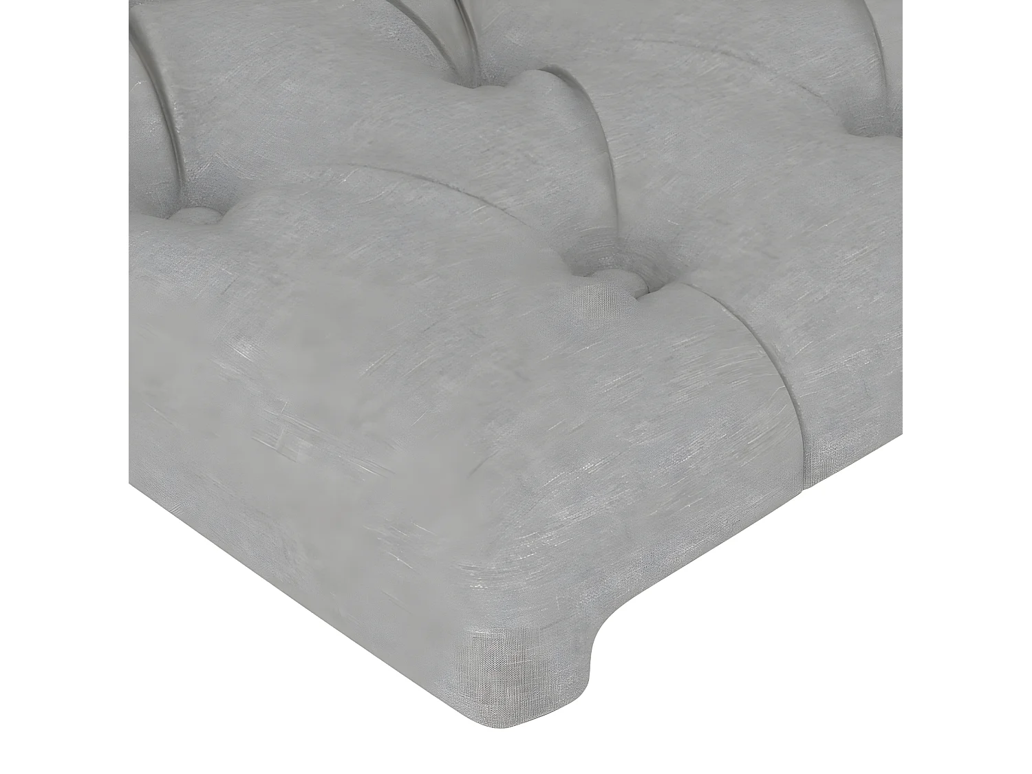 Tête de lit avec oreilles Gris clair 103x23x78/88 cm Tissu