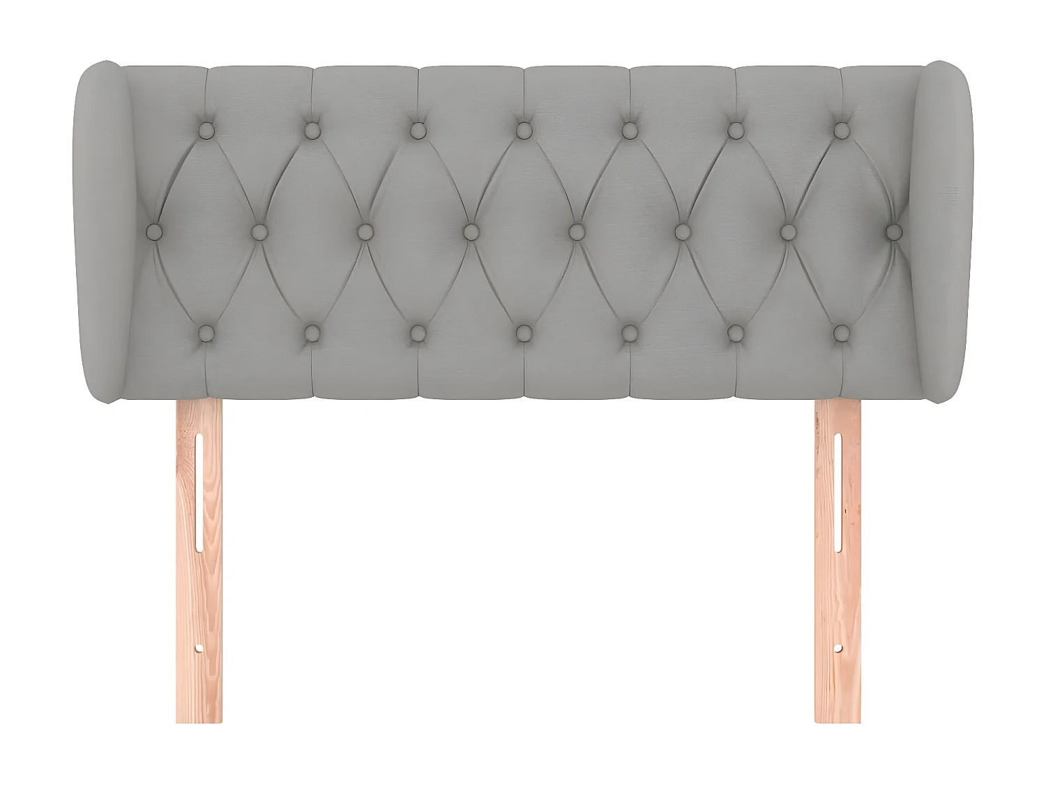 Cabecero de tela gris claro 103x23x78/88 cm