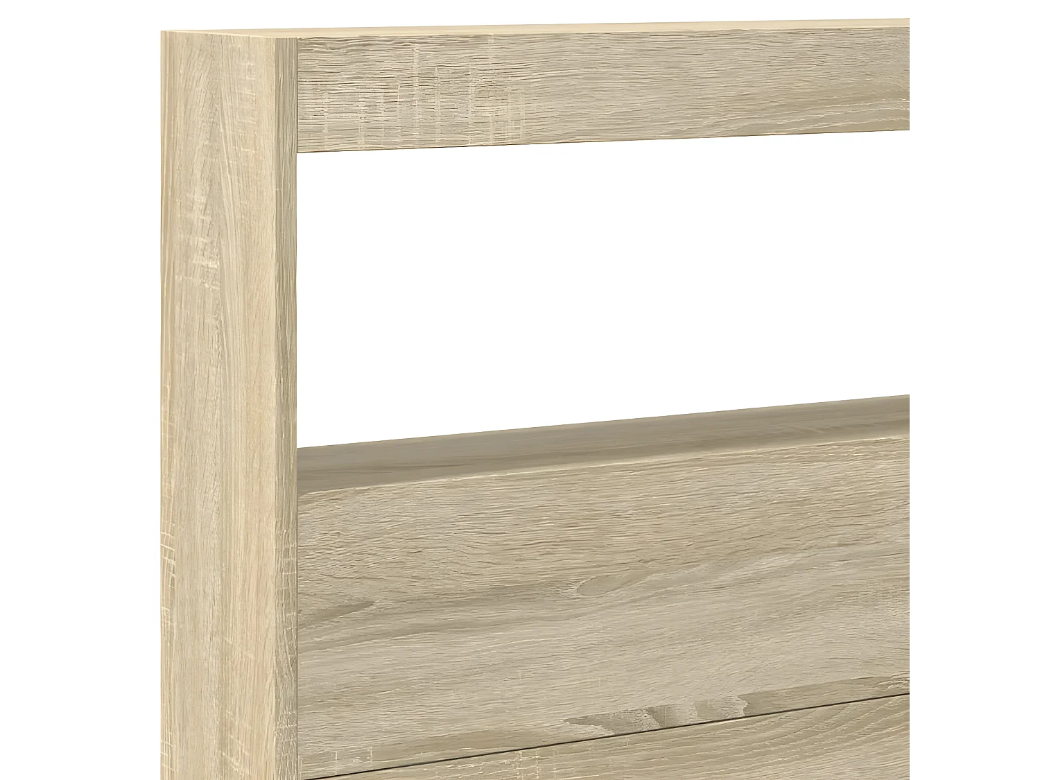 Armoire tête de lit avec LED chêne sonoma 220x17x102 cm