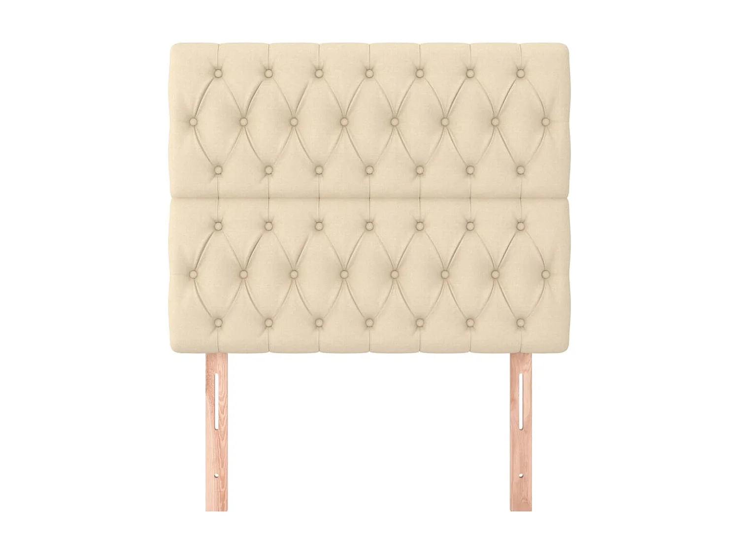 Cabeceira de cama 2 peças tecido 100x7x78/88 cm creme