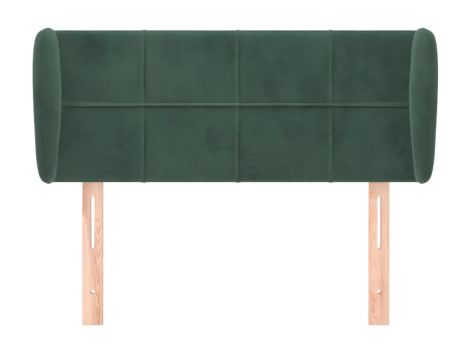 Hoofdbord met randen 83x23x78/88 cm fluweel donkergroen