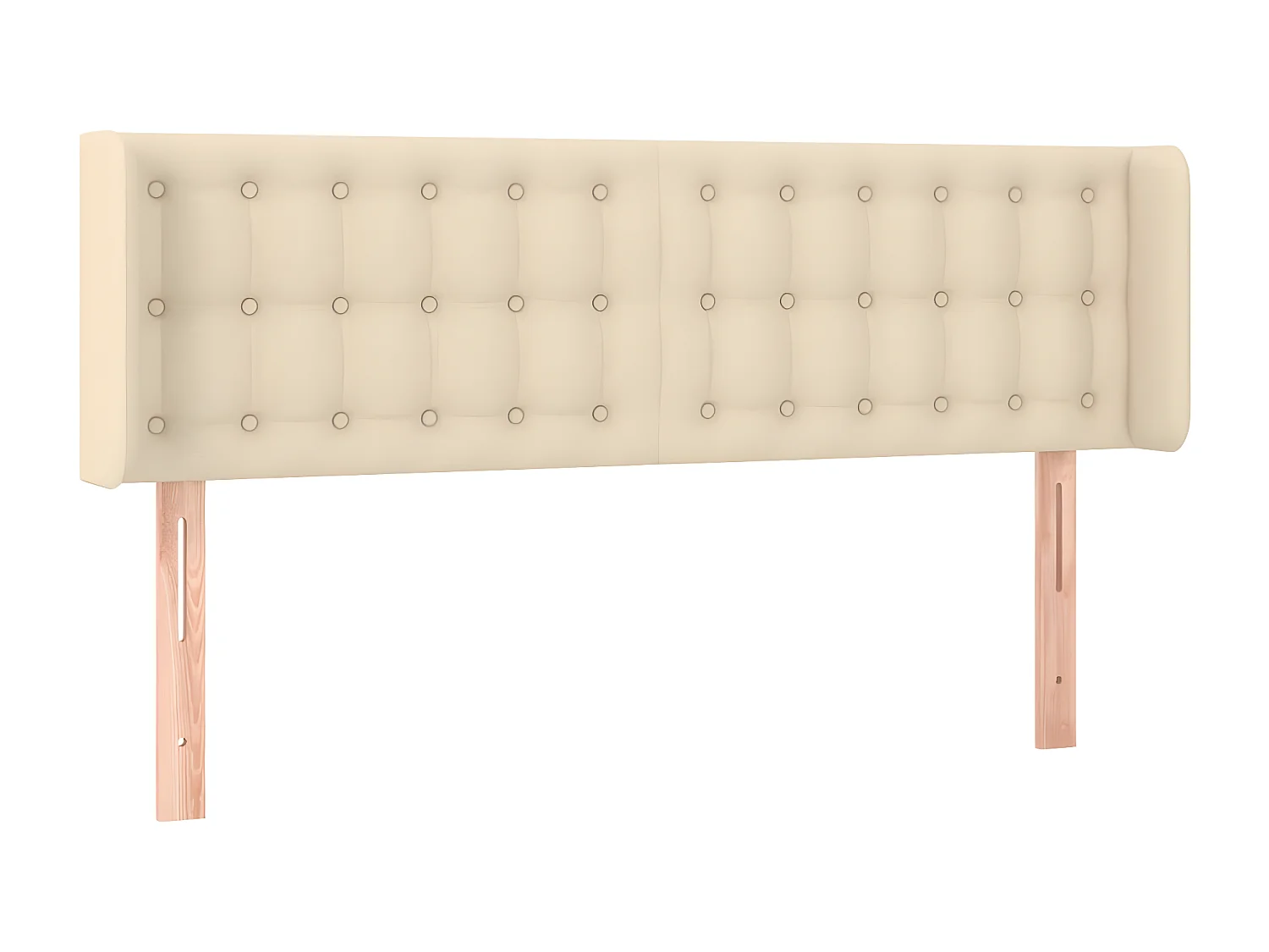 Tête de lit avec oreilles Crème 147x16x78/88 cm Tissu