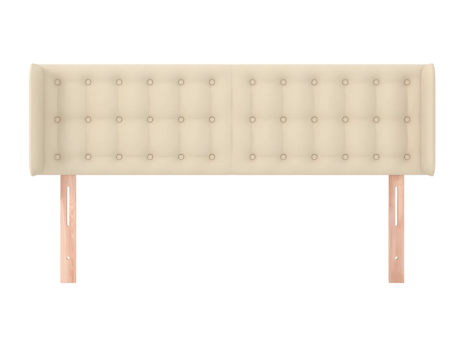 Tête de lit avec oreilles Crème 147x16x78/88 cm Tissu