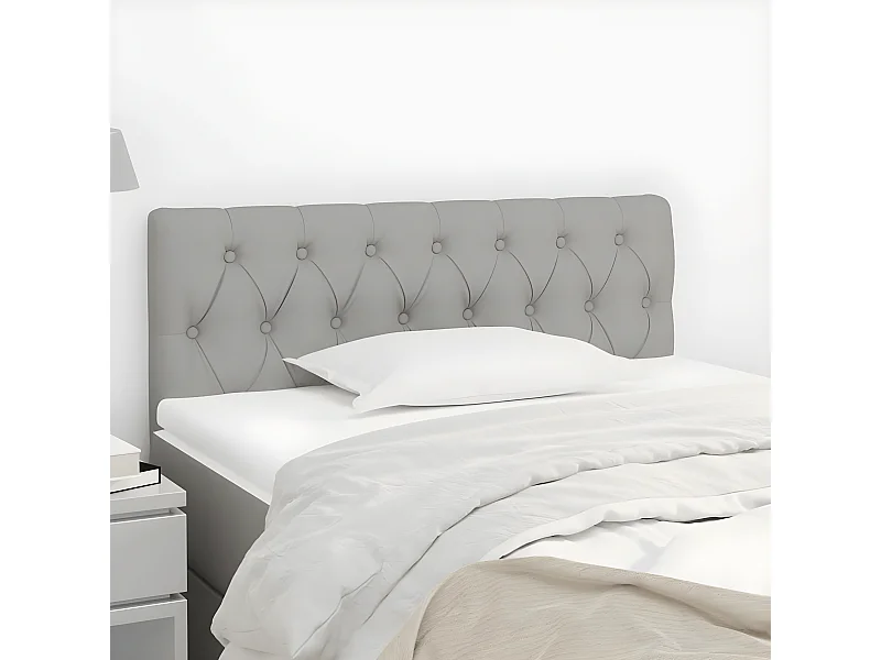 Tête de lit Gris clair 100x7x78/88 cm Tissu