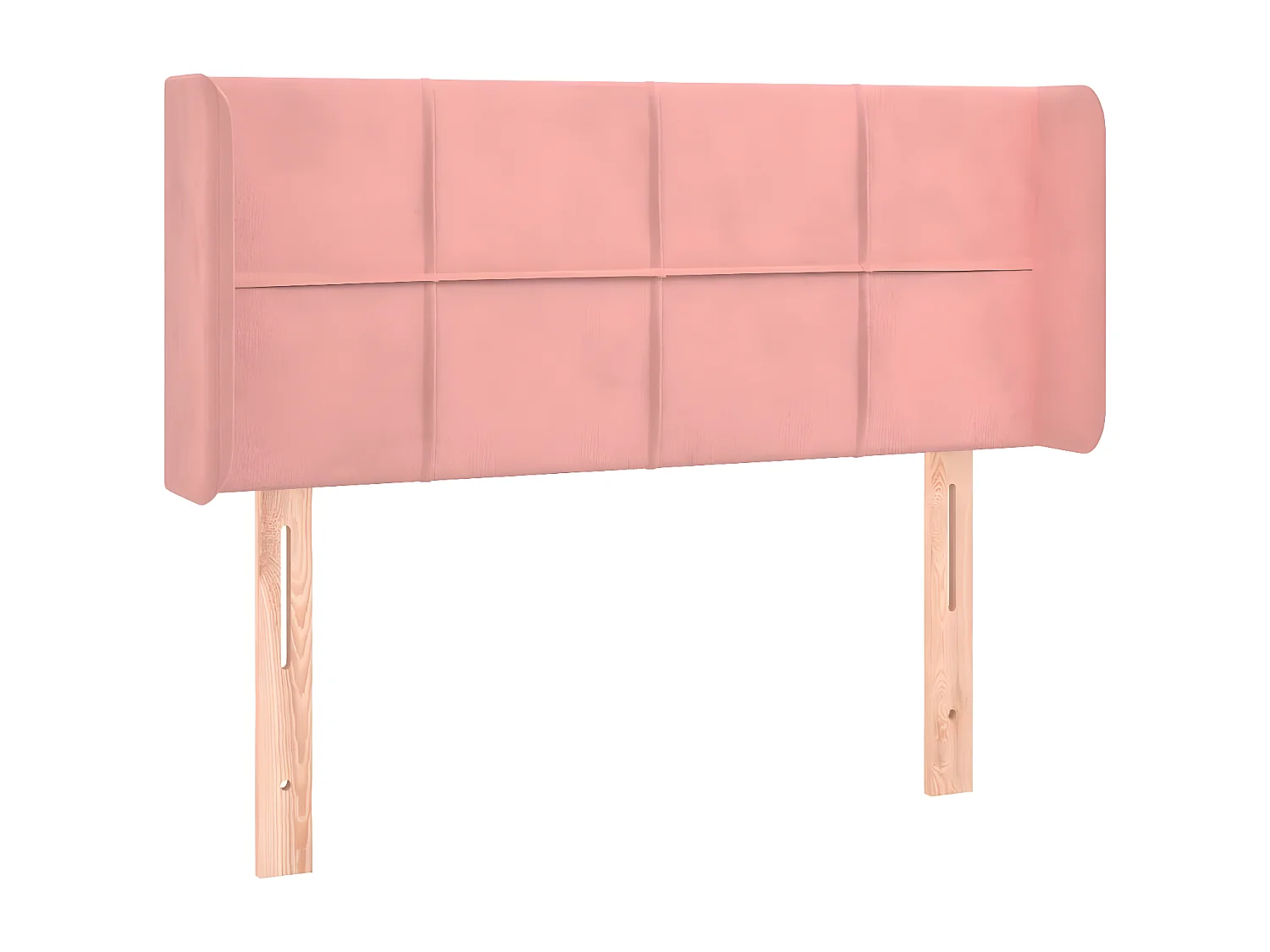 Tête de lit avec oreilles Rose 83x16x78/88 cm Velours