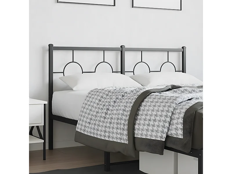 Cabecero de metal negro 135 cm