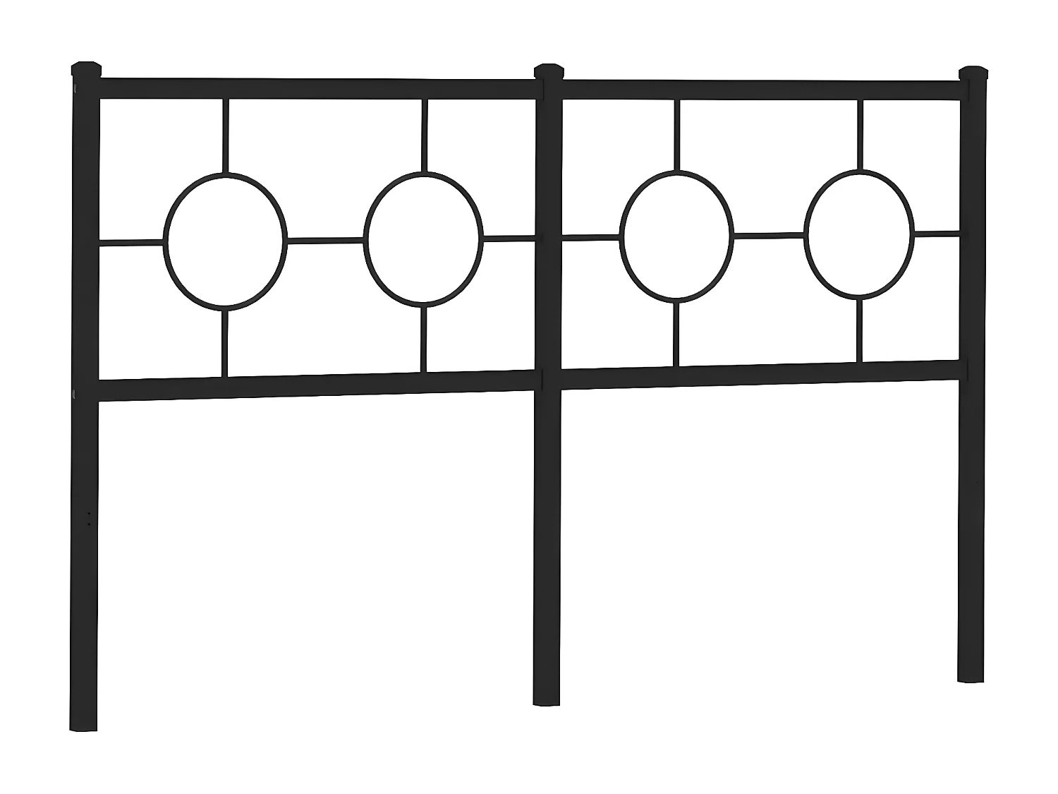 Tête de lit métal noir 135 cm