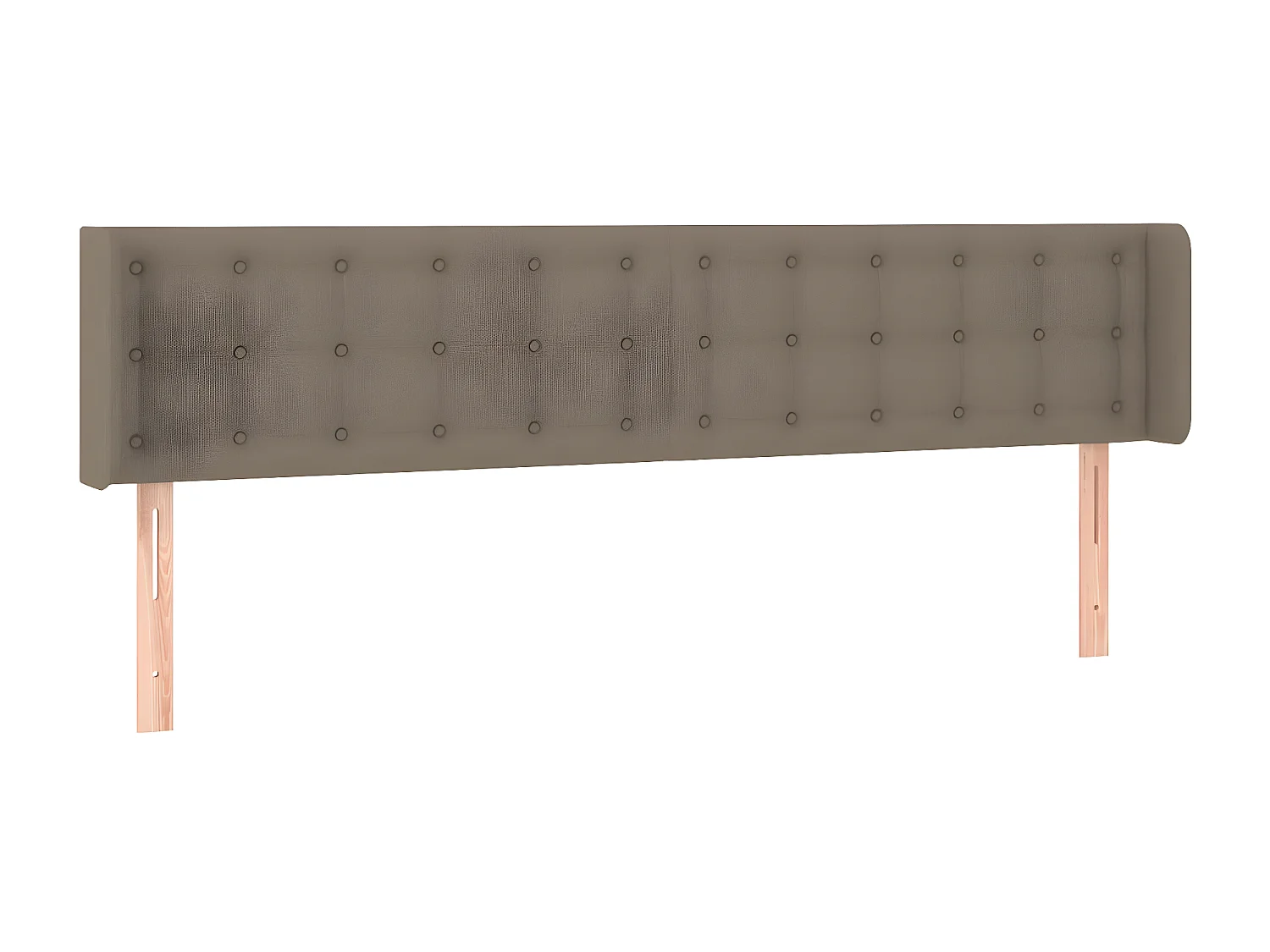 Tête de lit avec oreilles Taupe 163x16x78/88 cm Tissu