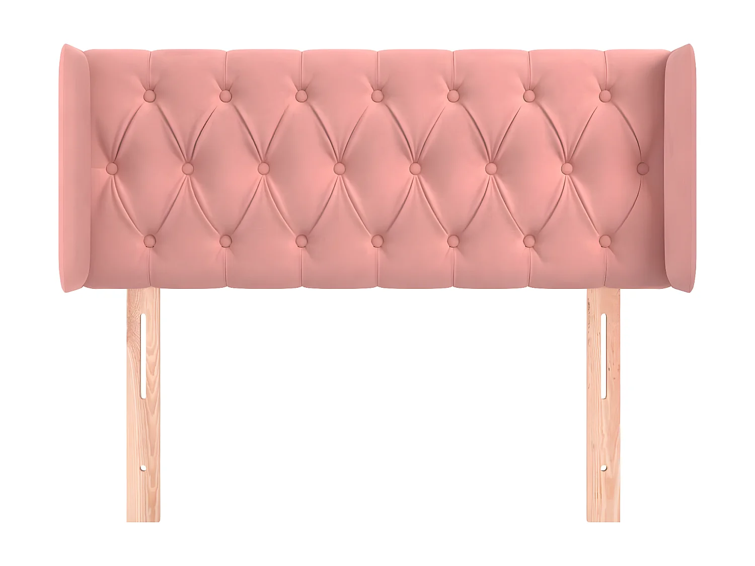 Tête de lit avec oreilles Rose 93x16x78/88 cm Velours