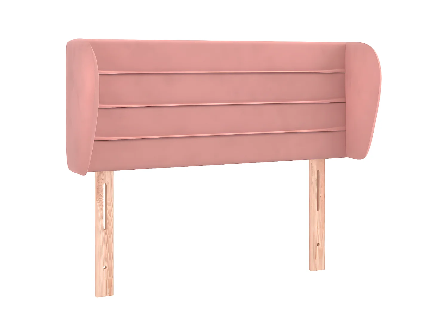 Cabecero de terciopelo rosa 93x23x78/88 cm