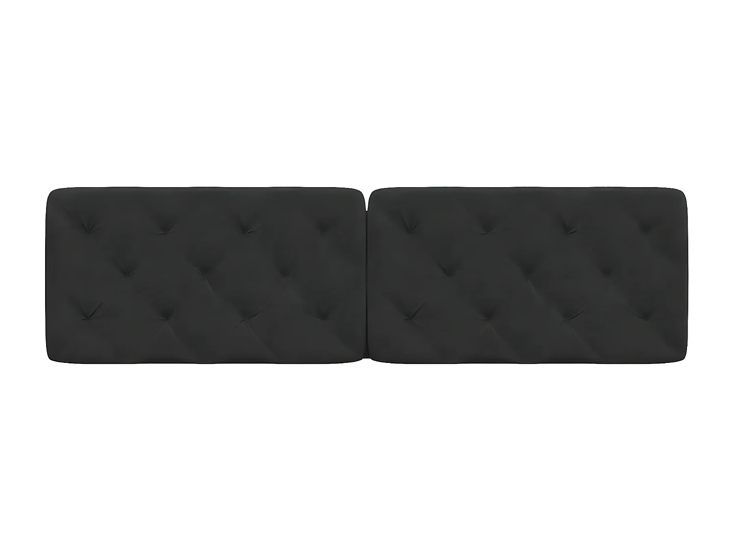 Coussin de tête de lit noir 180 cm velours