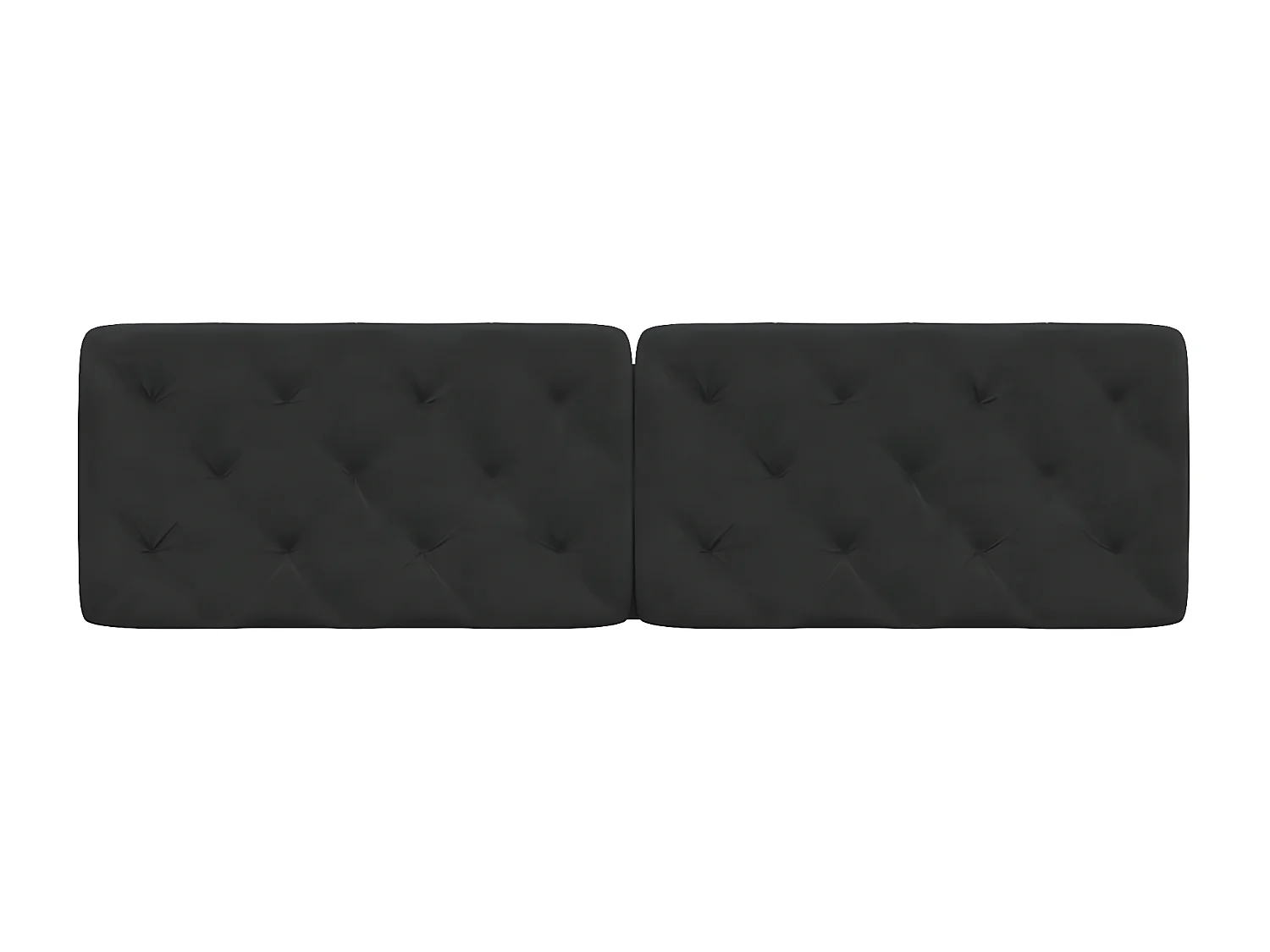 Coussin de tête de lit noir 180 cm velours