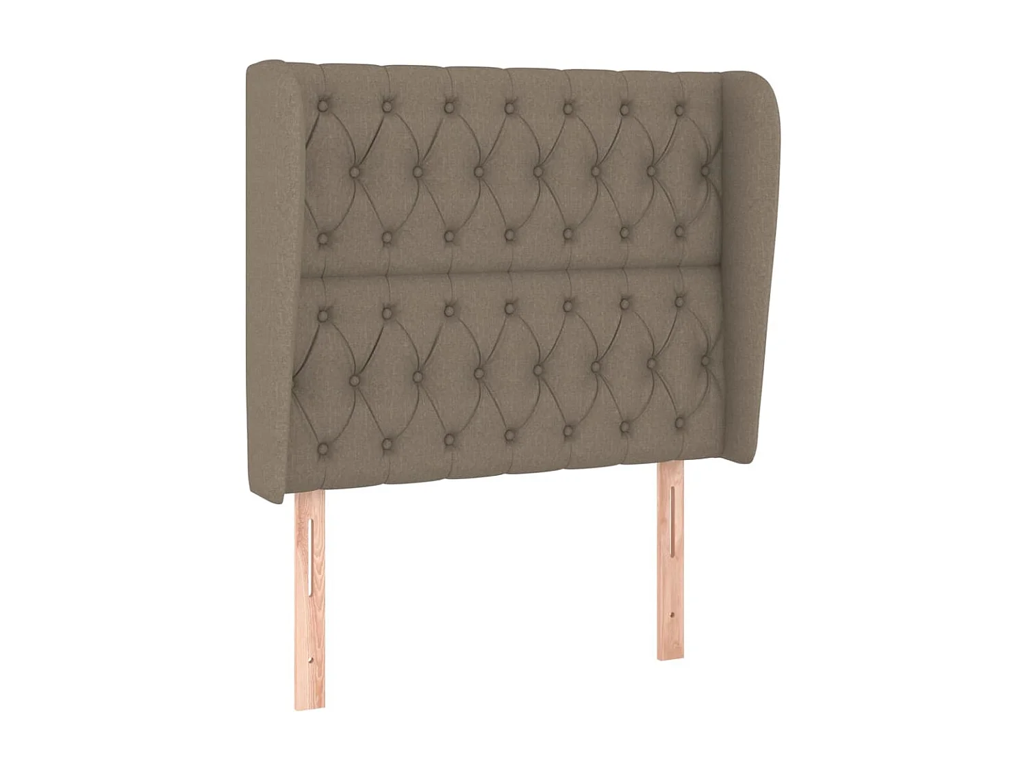 Tête de lit avec oreilles Taupe 103x23x118/128 cm Tissu