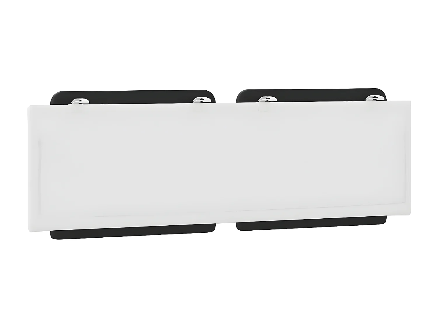 Hoofdbordkussen "Zadar" 160 cm kunstleer zwart en wit