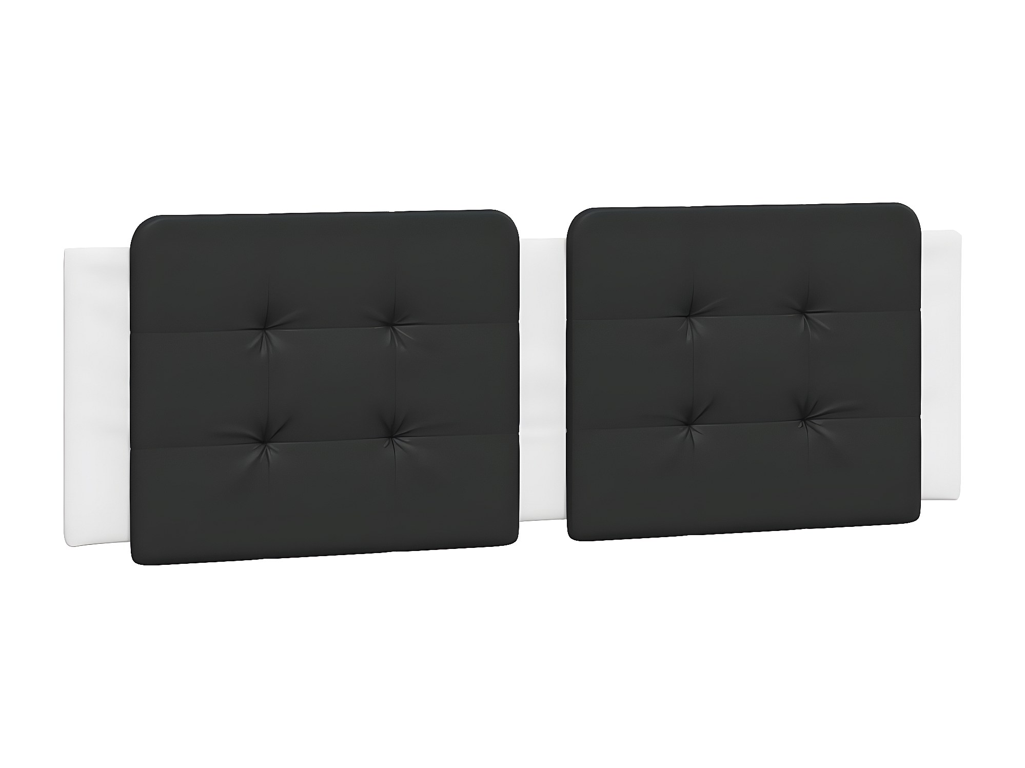 Coussin De Tête De Lit 140 Cm En Similicuir Noir Et Blanc | Confort Dos, Rembourrage Mousse, Fixation Facile
