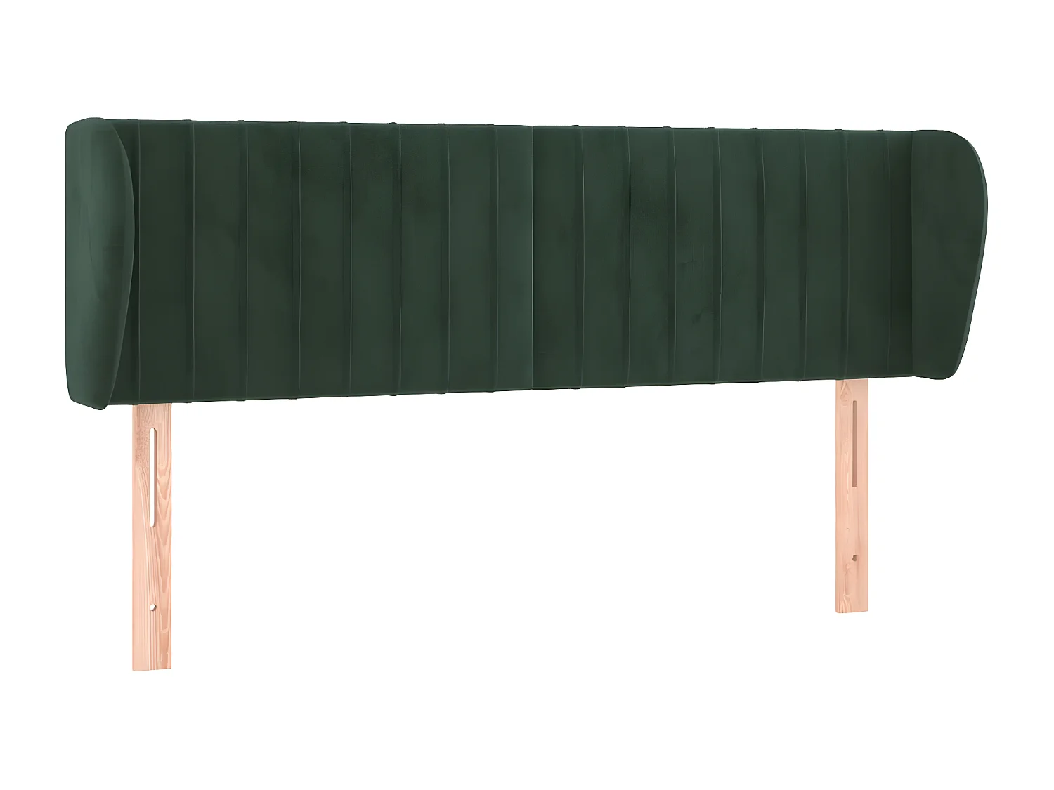 Tête de lit avec oreilles Vert foncé 147x23x78/88 cm Velours