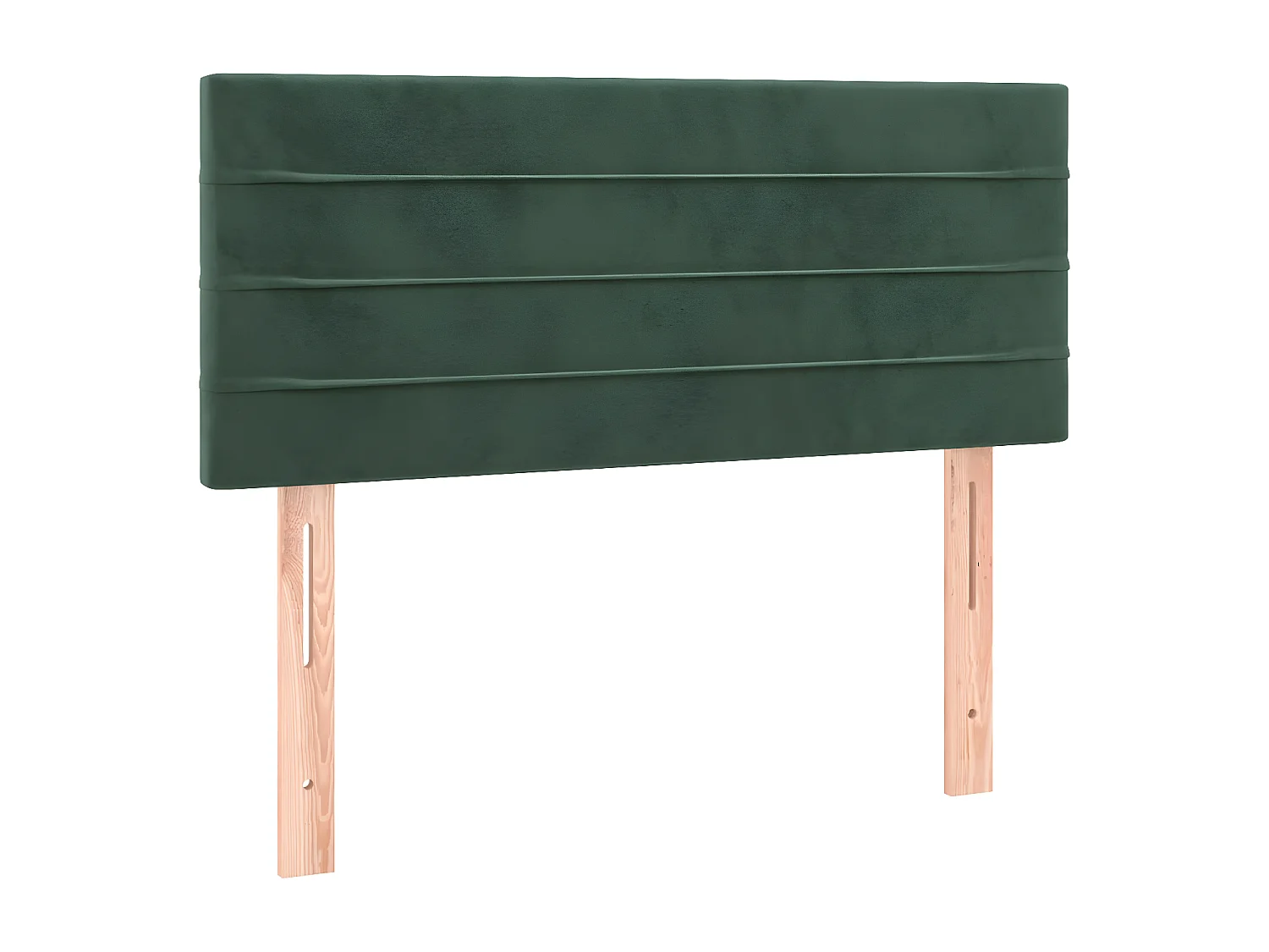 Cabecero con LED de terciopelo verde oscuro 100x5x78/88 cm
