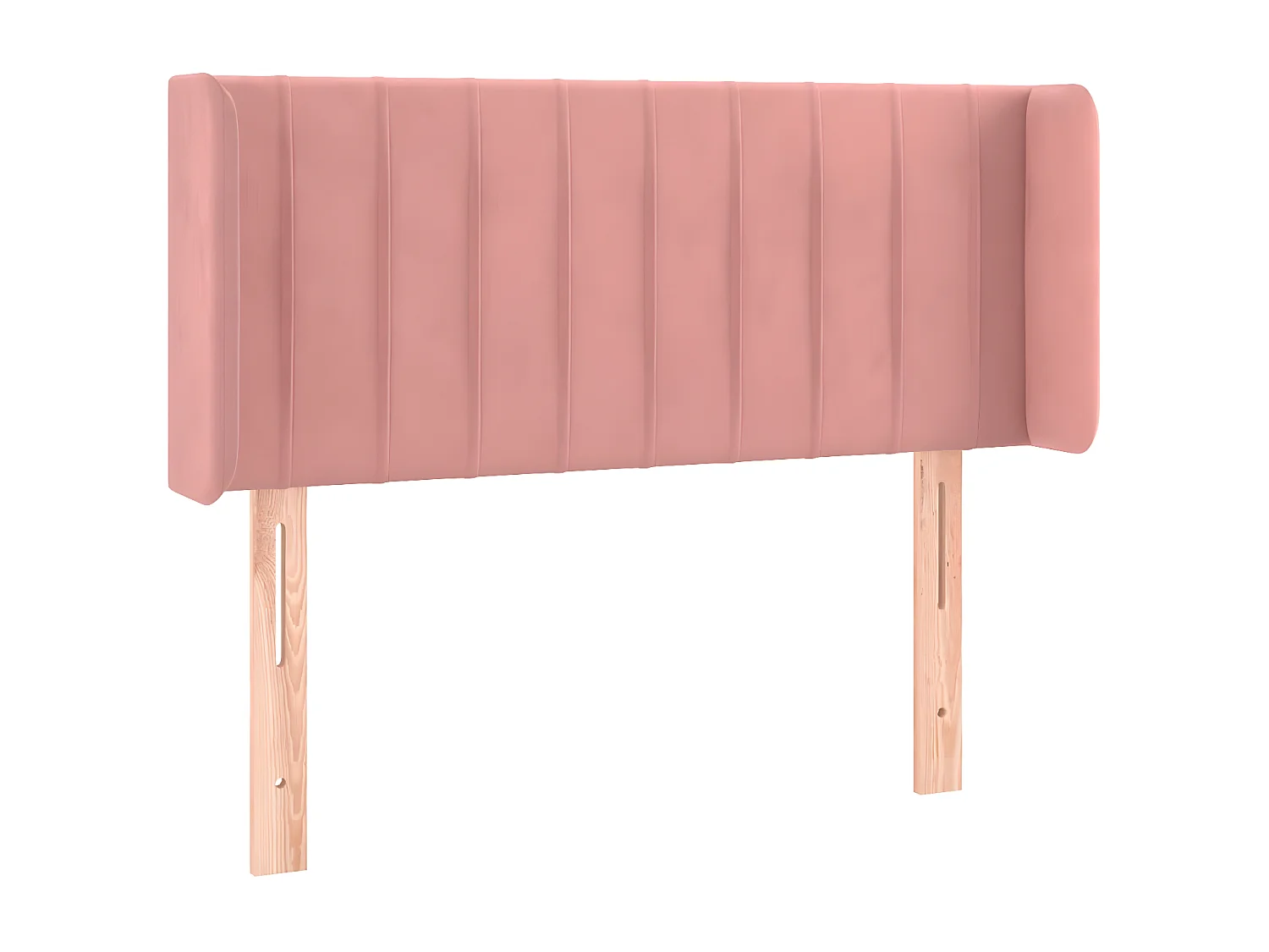Cabecero con LED de terciopelo rosa 103x16x78/88 cm