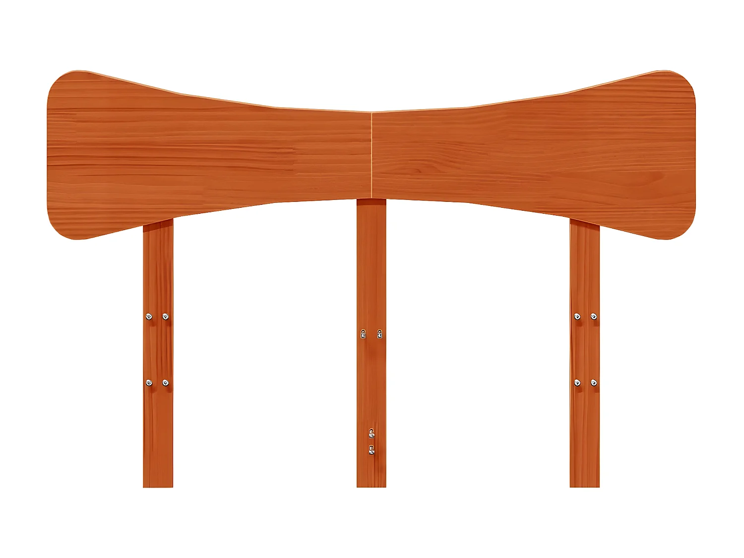 Cabecero de cama madera maciza de pino marrón cera 120 cm