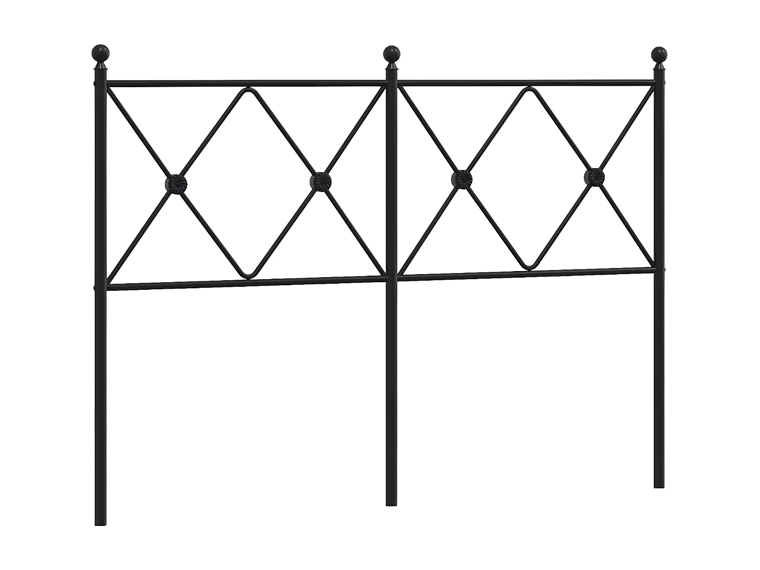 Tête de lit métal noir 120 cm