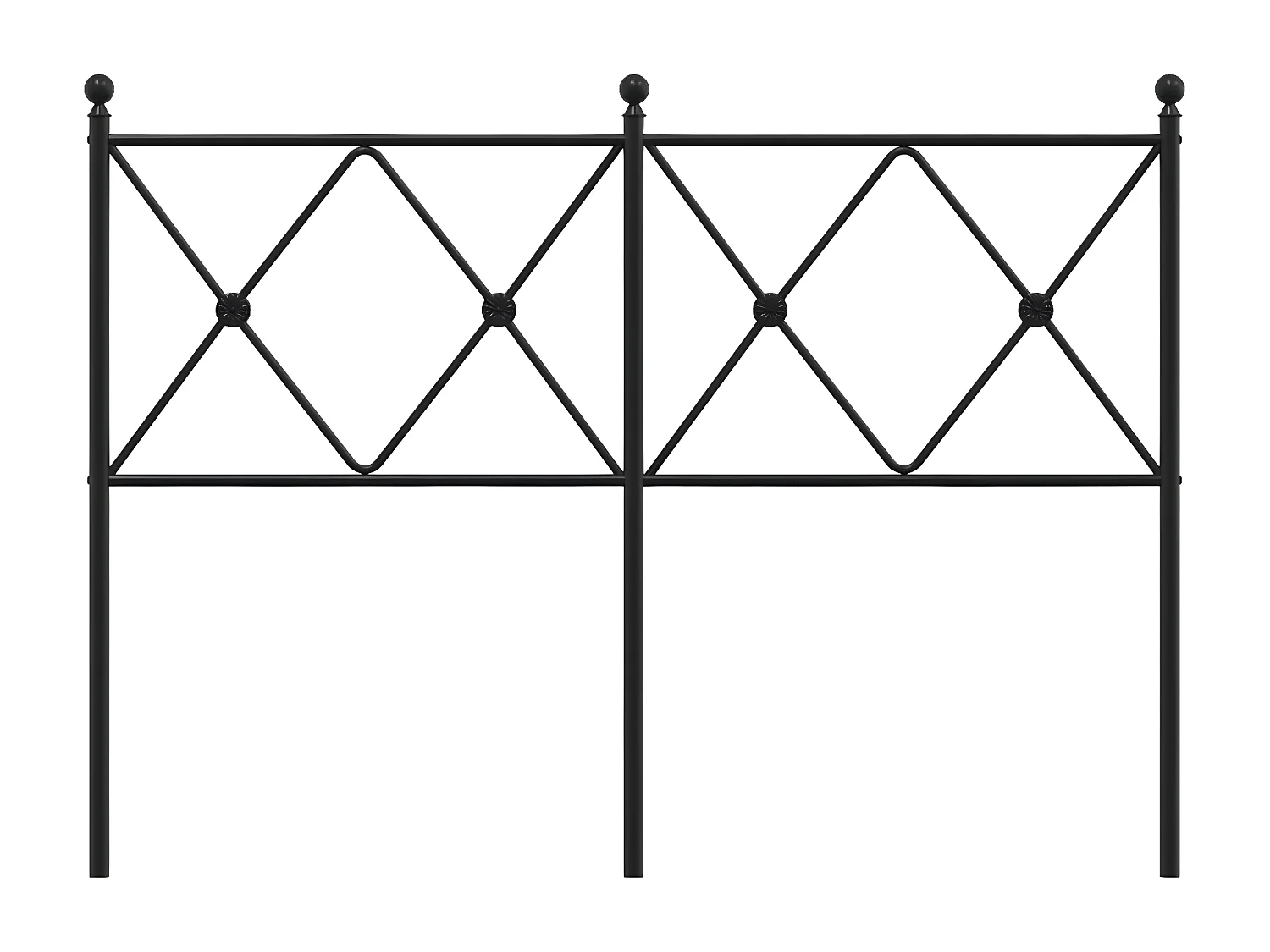 Tête de lit métal noir 120 cm