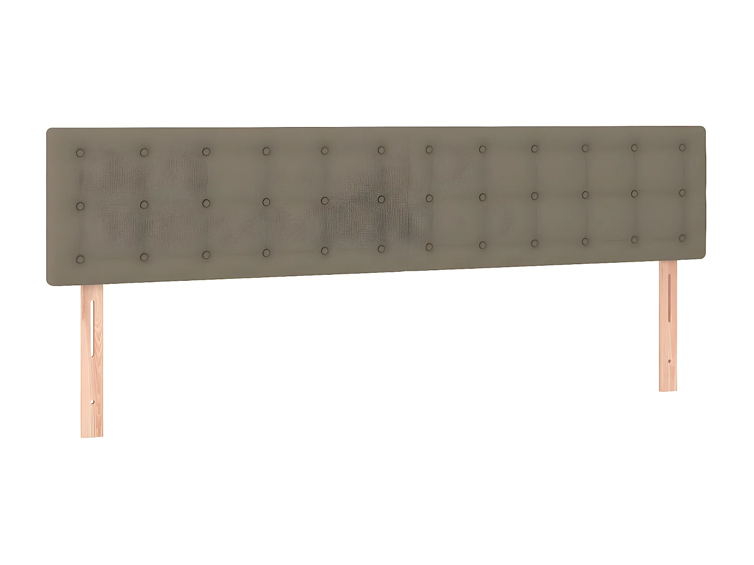 Hoofdbord LED 200x5x78/88 cm stof taupe