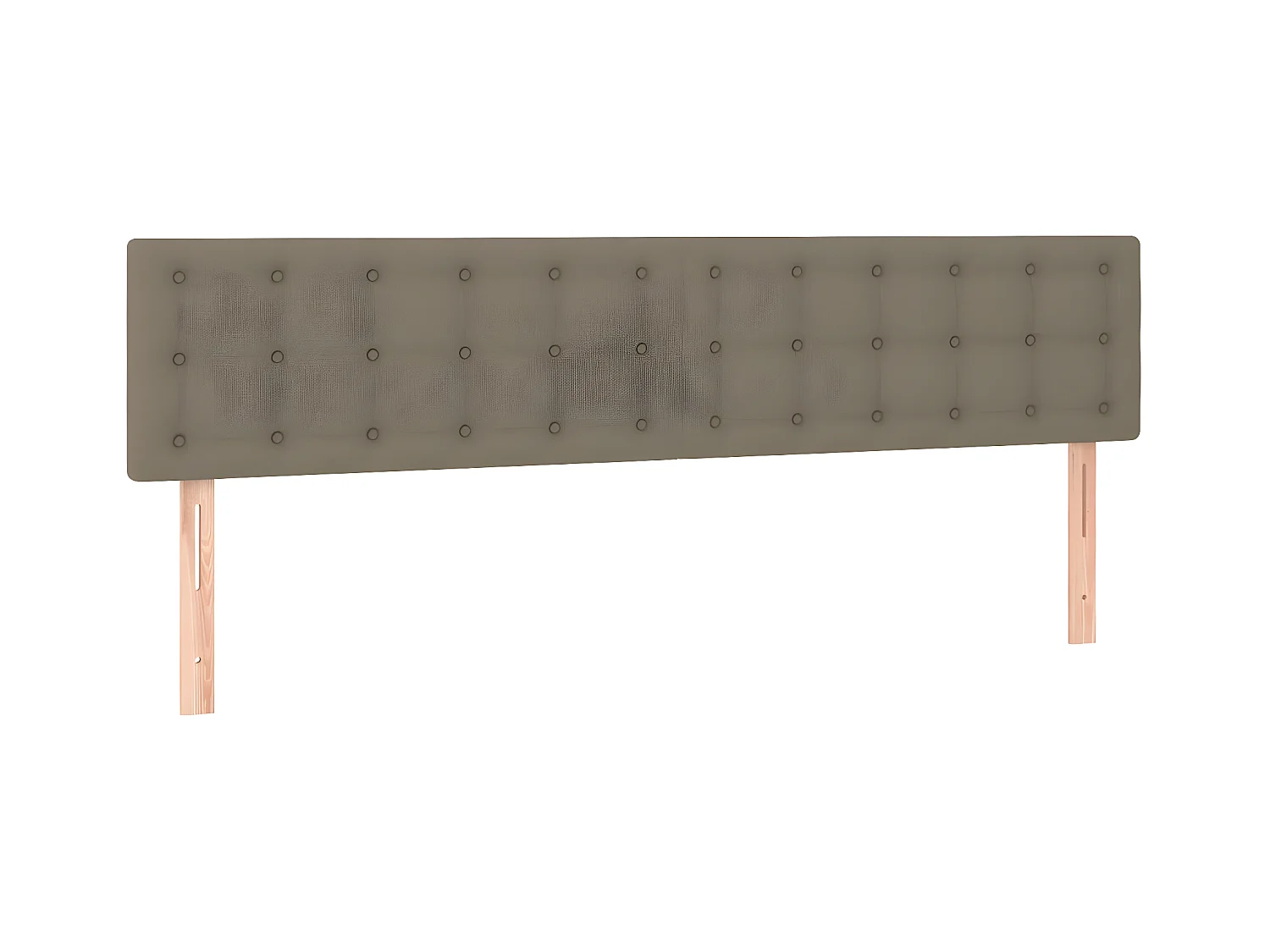 Cabecero con LED de tela gris taupe 200x5x78/88 cm