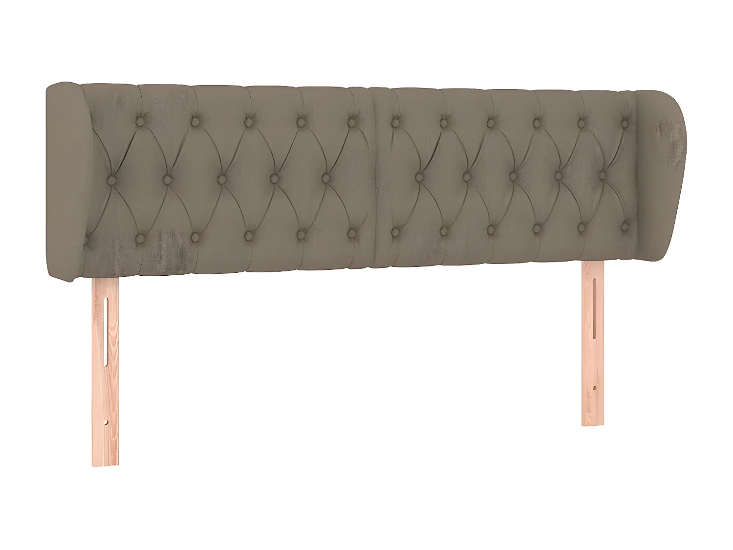 Tête de lit avec oreilles Taupe 163x23x78/88 cm Tissu