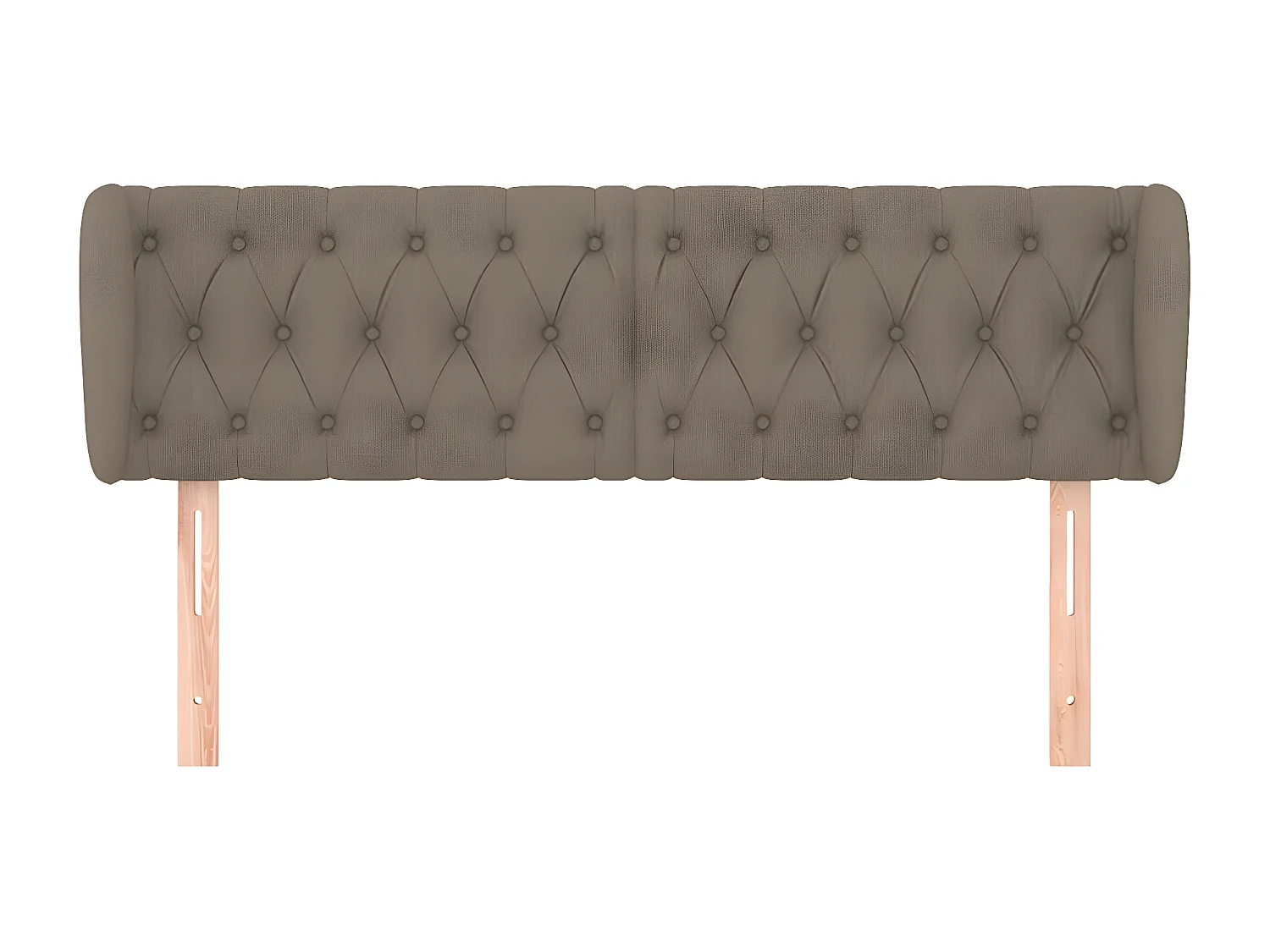 Tête de lit avec oreilles Taupe 163x23x78/88 cm Tissu